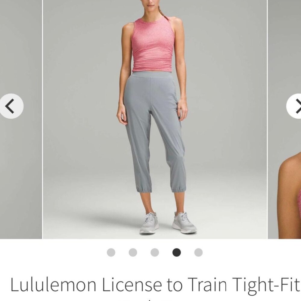 NWOT Lululemon License to Train Tight-Fit Tank Top Size 8 Pink Heathered